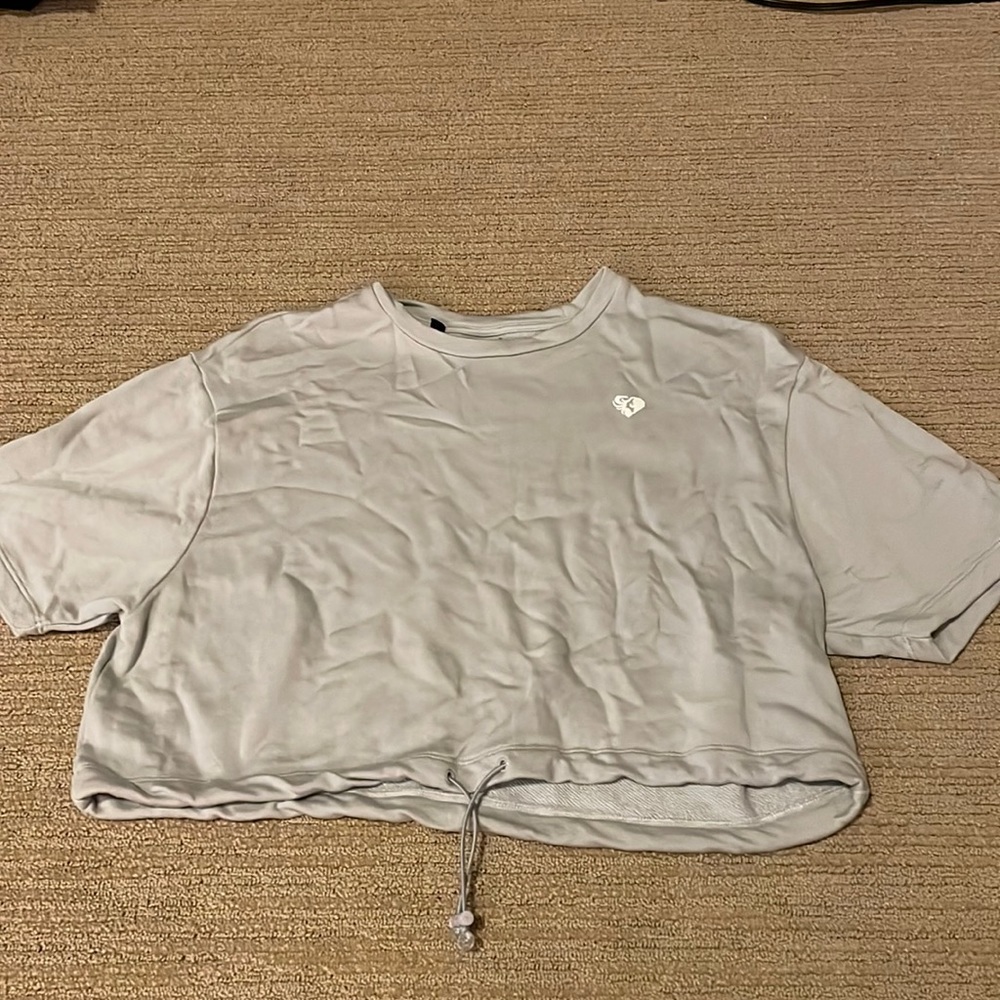 Women’s Best Power Crop Top , light grey, size small